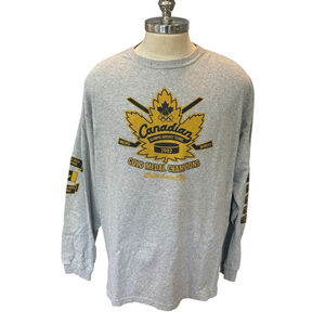 Roots Canada Mens Shirt Olympic Hockey Gold Medal Champions VTG Sz. XXL